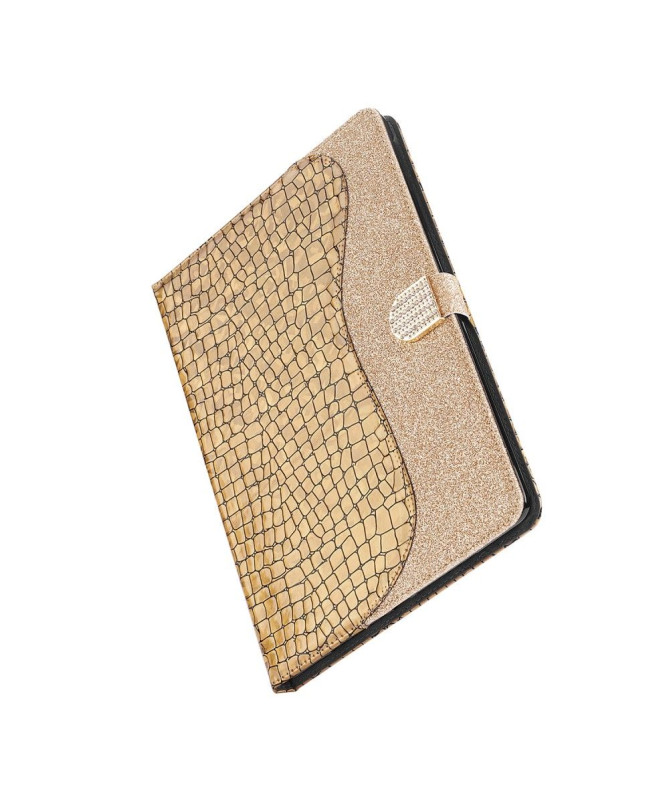 Housse Samsung Galaxy Tab S6 Glamour effet croco paillettes