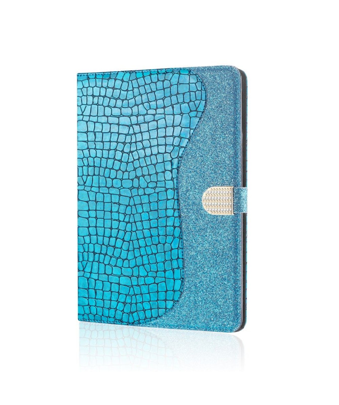 Housse Samsung Galaxy Tab S6 Glamour effet croco paillettes