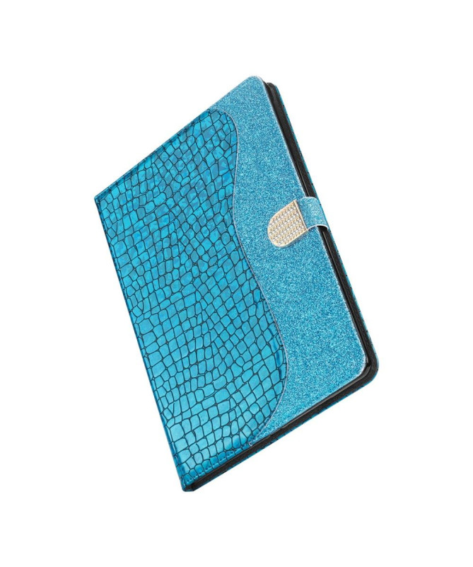 Housse Samsung Galaxy Tab S6 Glamour effet croco paillettes