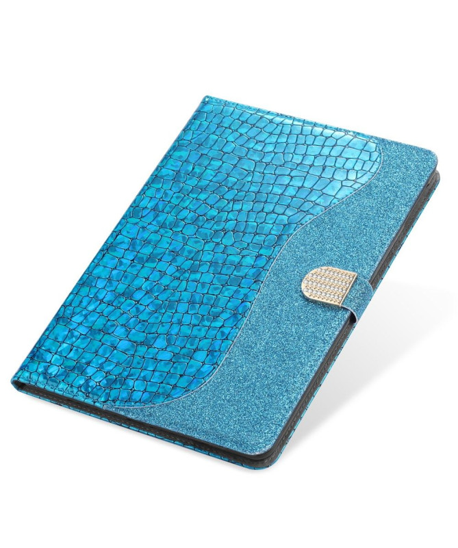 Housse Samsung Galaxy Tab S6 Glamour effet croco paillettes