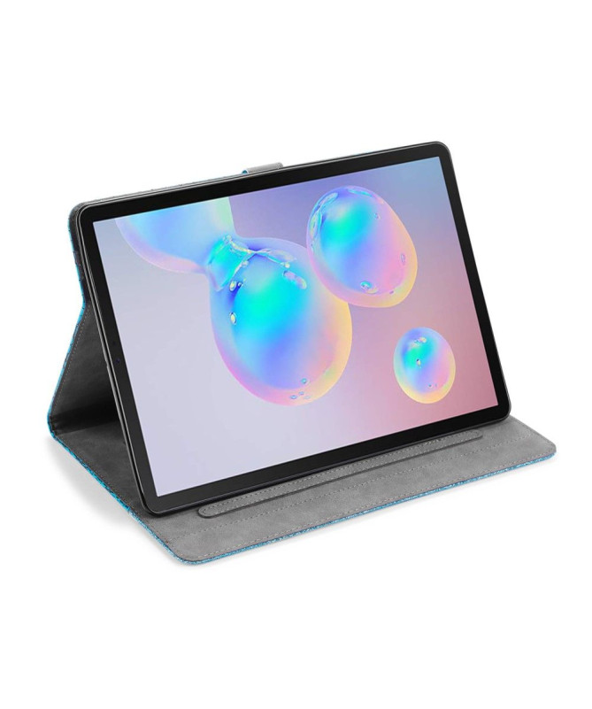 Housse Samsung Galaxy Tab S6 Glamour effet croco paillettes