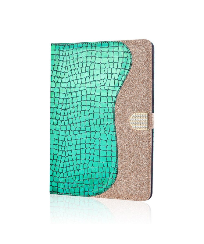 Housse Samsung Galaxy Tab S6 Glamour effet croco paillettes