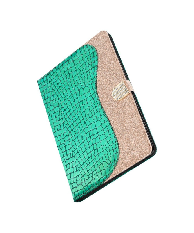 Housse Samsung Galaxy Tab S6 Glamour effet croco paillettes