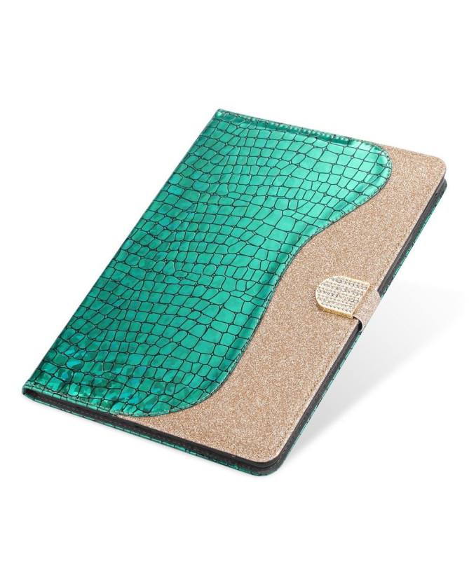 Housse Samsung Galaxy Tab S6 Glamour effet croco paillettes