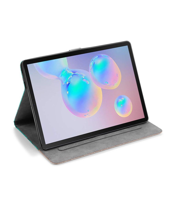 Housse Samsung Galaxy Tab S6 Glamour effet croco paillettes