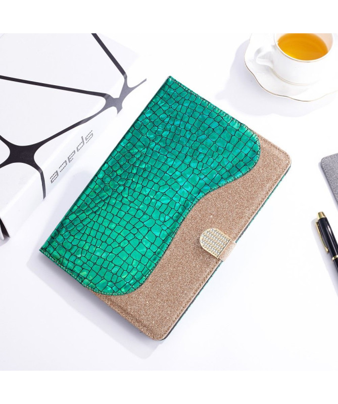 Housse Samsung Galaxy Tab S6 Glamour effet croco paillettes