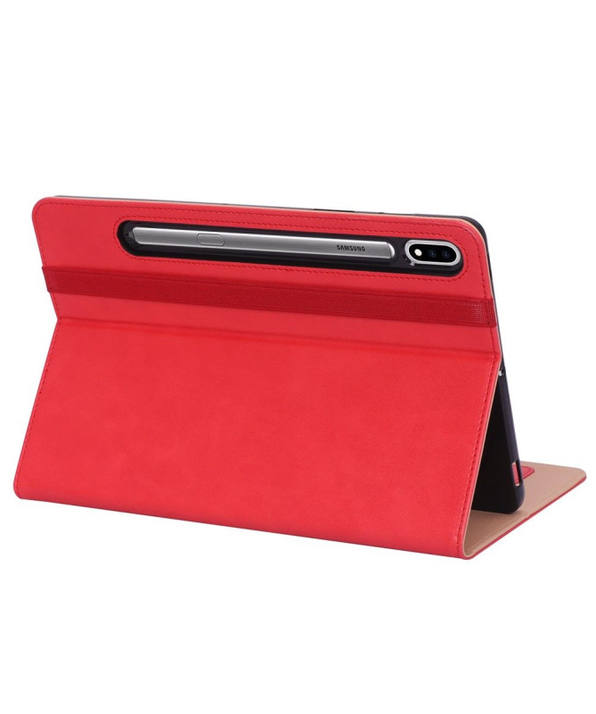 Housse Samsung Galaxy Tab S7 Plus simili cuir avec anse