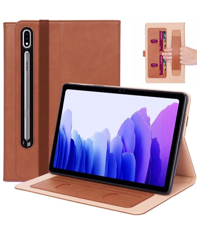 Housse Samsung Galaxy Tab S7 Plus simili cuir avec anse