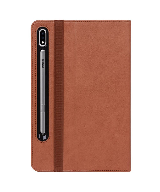 Housse Samsung Galaxy Tab S7 Plus simili cuir avec anse
