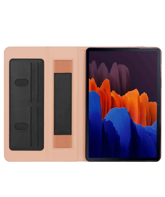 Housse Samsung Galaxy Tab S7 FE simili cuir avec anse