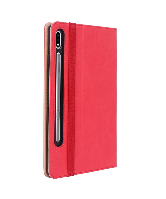 Housse Samsung Galaxy Tab S7 FE simili cuir avec anse