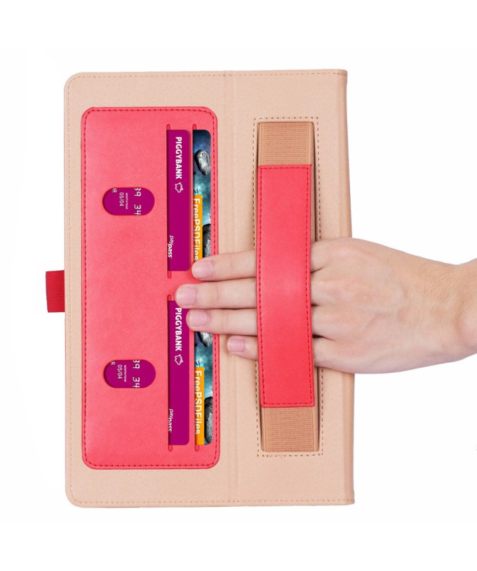 Housse Samsung Galaxy Tab S7 FE simili cuir avec anse