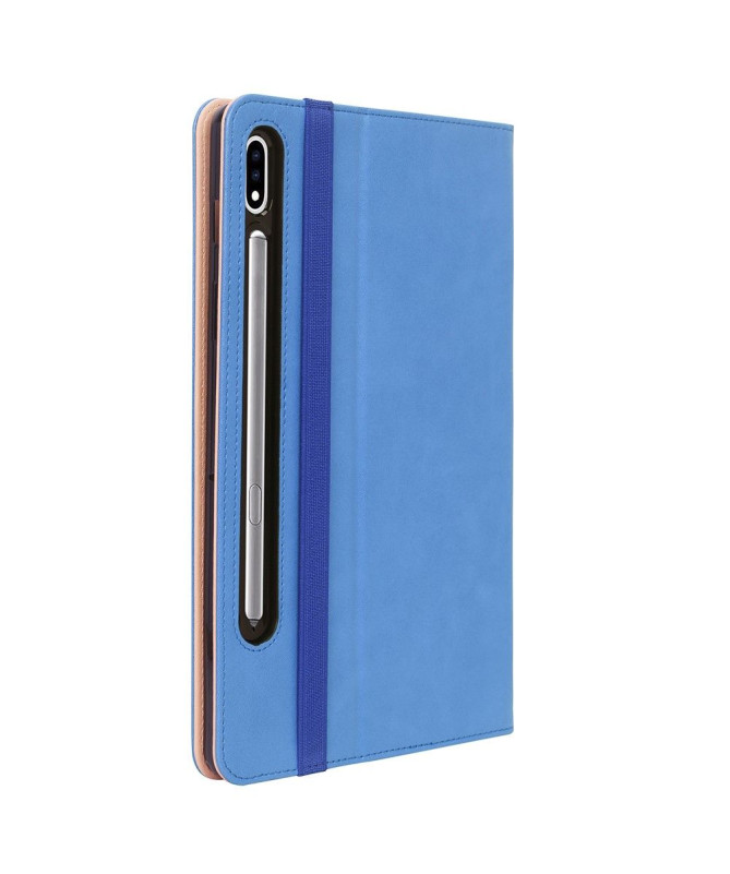 Housse Samsung Galaxy Tab S7 FE simili cuir avec anse