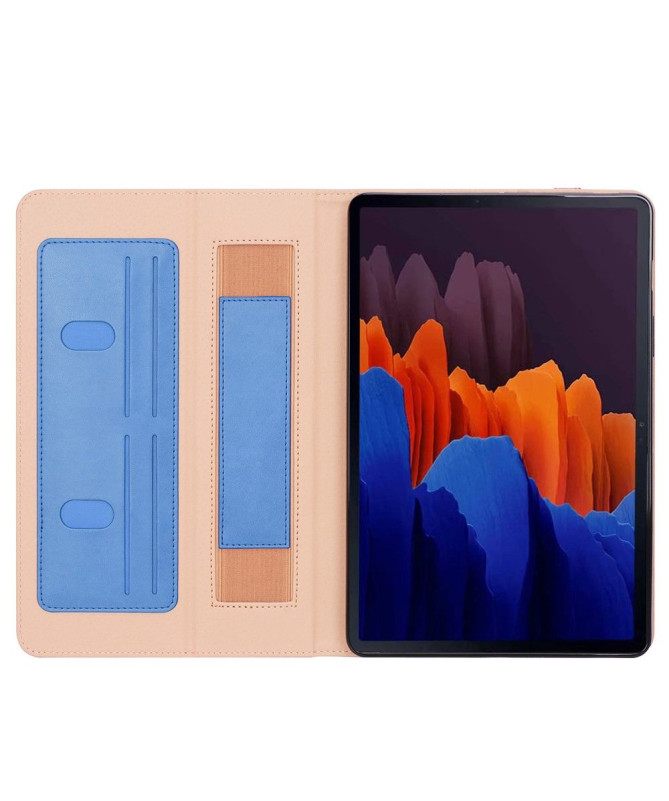 Housse Samsung Galaxy Tab S7 FE simili cuir avec anse