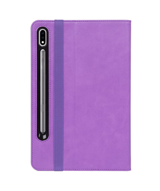 Housse Samsung Galaxy Tab S7 FE simili cuir avec anse