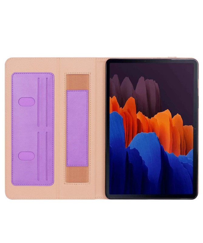 Housse Samsung Galaxy Tab S7 FE simili cuir avec anse