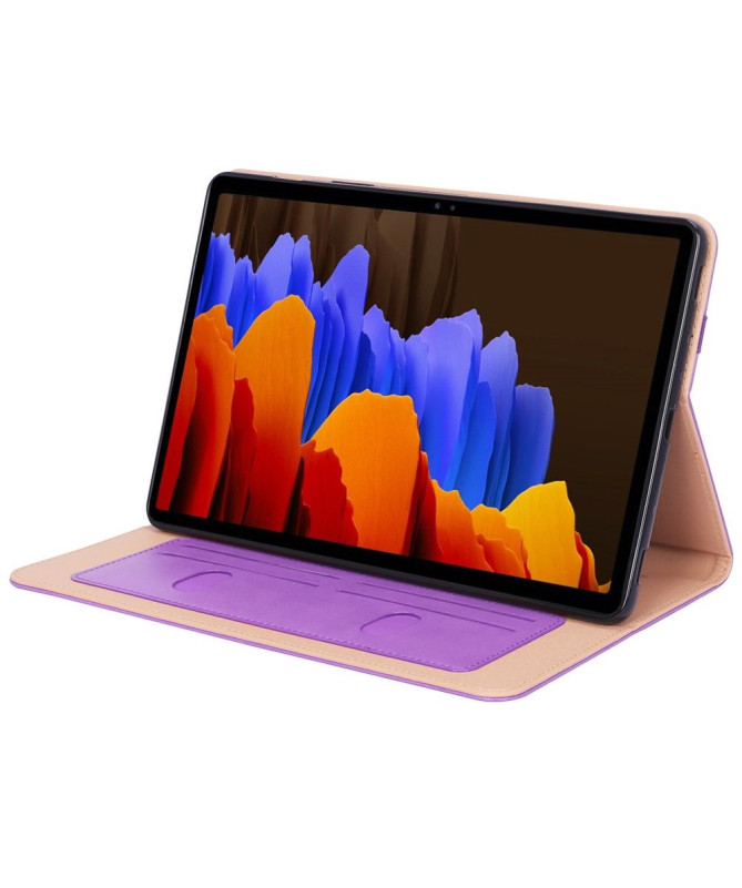 Housse Samsung Galaxy Tab S7 FE simili cuir avec anse