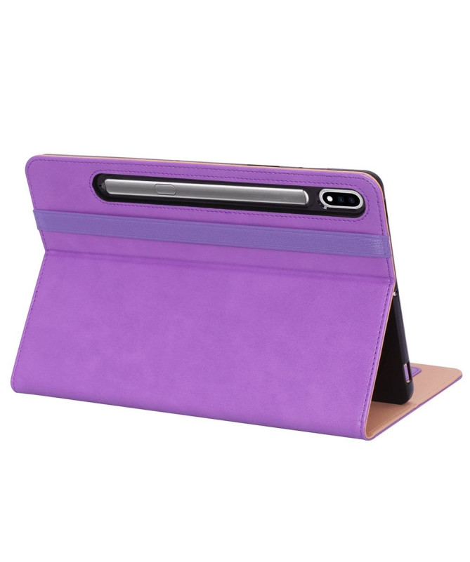 Housse Samsung Galaxy Tab S7 FE simili cuir avec anse