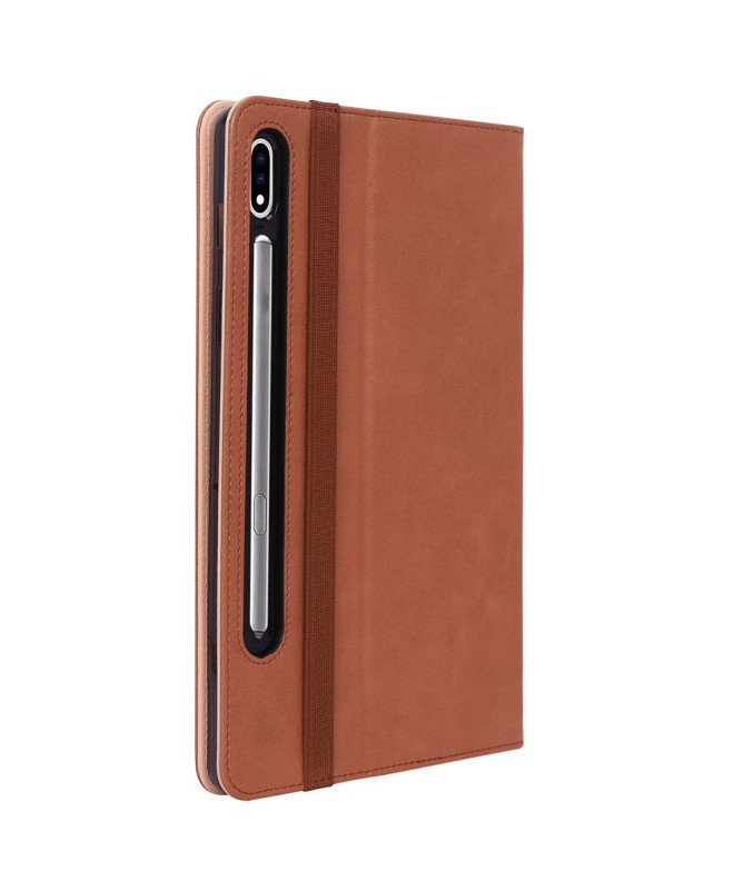 Housse Samsung Galaxy Tab S7 FE simili cuir avec anse