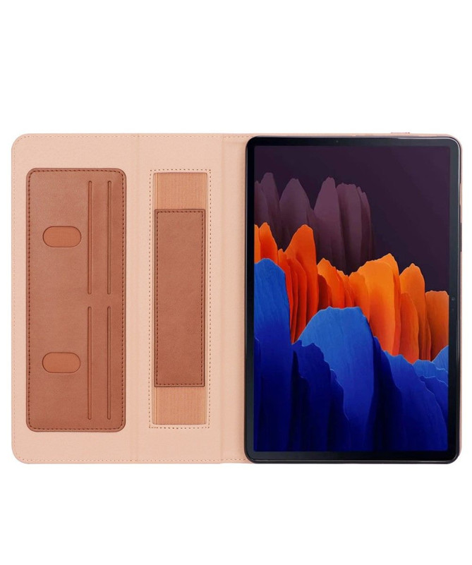 Housse Samsung Galaxy Tab S7 FE simili cuir avec anse