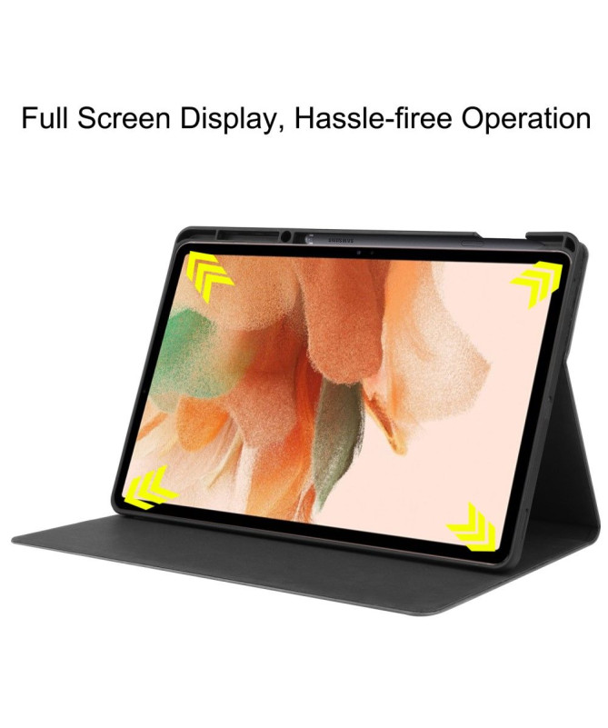Housse Samsung Galaxy Tab S7 FE simili cuir rétro