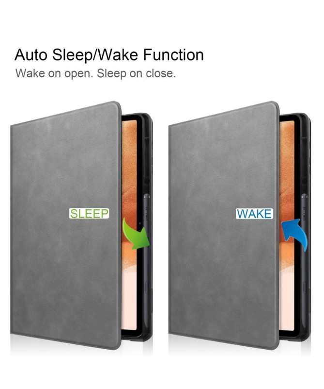 Housse Samsung Galaxy Tab S7 FE simili cuir rétro