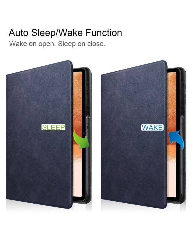 Housse Samsung Galaxy Tab S7 FE simili cuir rétro