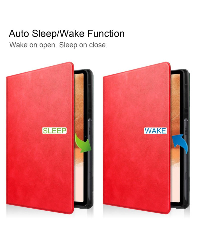 Housse Samsung Galaxy Tab S7 FE simili cuir rétro