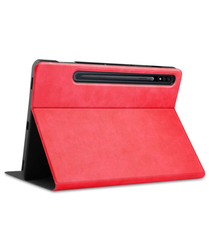 Housse Samsung Galaxy Tab S7 FE simili cuir rétro