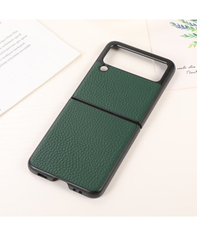 Coque Samsung Galaxy Z Flip 3 5G cuir véritable grainé
