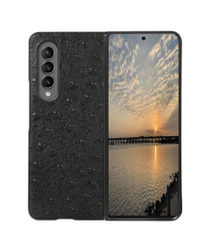 Coque Samsung Galaxy Z Fold3 5G Effet Cuir Peau D'Autruche