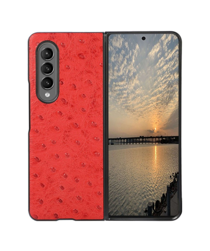 Coque Samsung Galaxy Z Fold3 5G Effet Cuir Peau D'Autruche