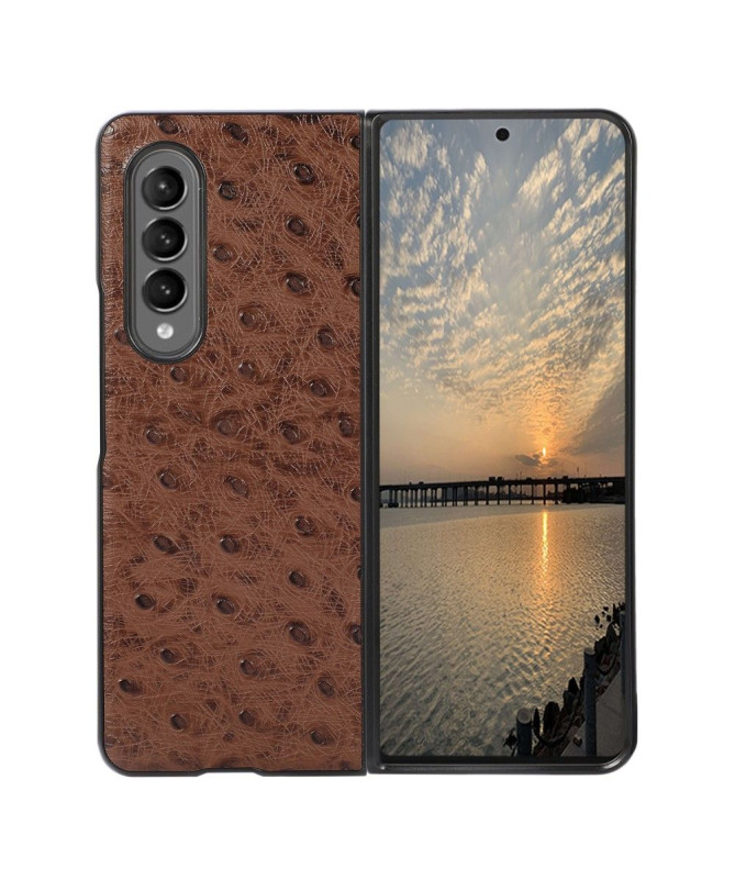 Coque Samsung Galaxy Z Fold3 5G Effet Cuir Peau D'Autruche