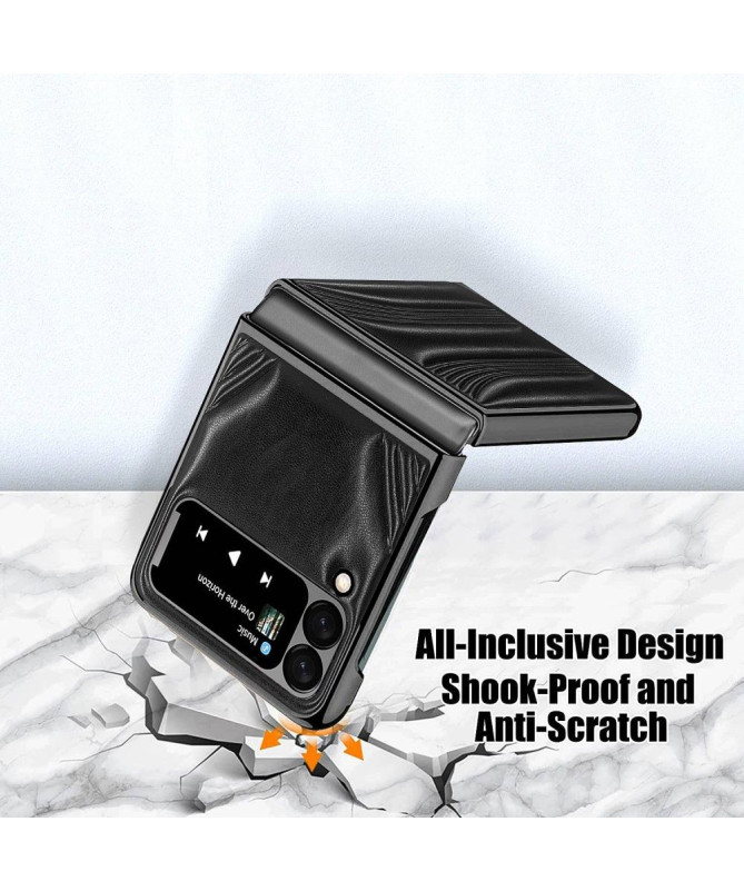 Coque Samsung Galaxy Z Flip 3 5G DeLuxe Effet Cuir Vintage