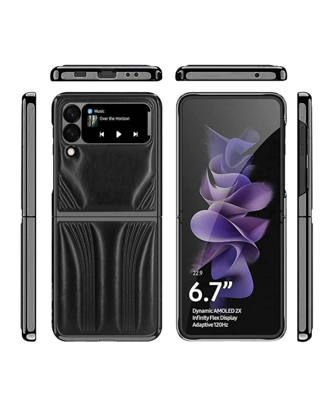 Coque Samsung Galaxy Z Flip 3 5G DeLuxe Effet Cuir Vintage