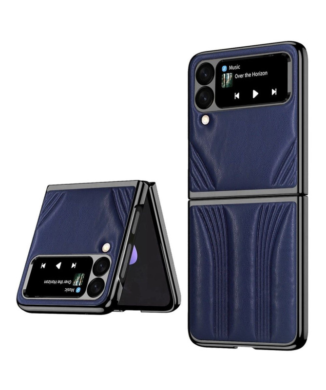 Coque Samsung Galaxy Z Flip 3 5G DeLuxe Effet Cuir Vintage