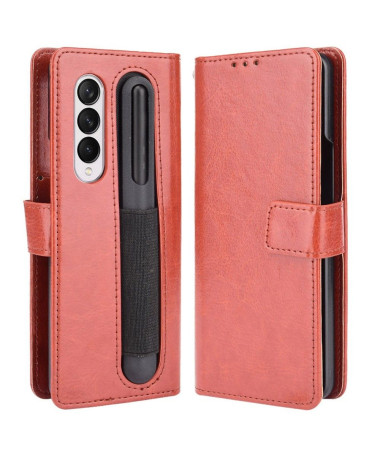 Housse Samsung Galaxy Z Fold 4 imitation cuir porte-cartes