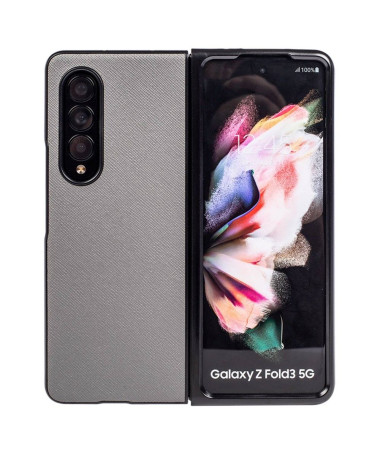 Coque Samsung Galaxy Z Fold 4 simili cuir effet croisillons