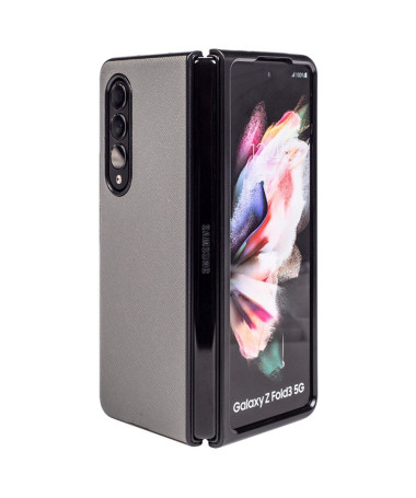 Coque Samsung Galaxy Z Fold 4 simili cuir effet croisillons