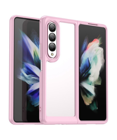 Coque Samsung Galaxy Z Fold 4 Transparente Rebords Colorés