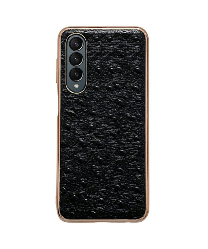 Coque Samsung Galaxy Z Fold 4 Cuir Effet Peau D'Autruche