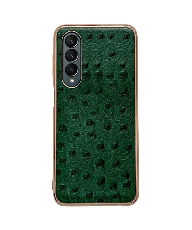 Coque Samsung Galaxy Z Fold 4 Cuir Effet Peau D'Autruche