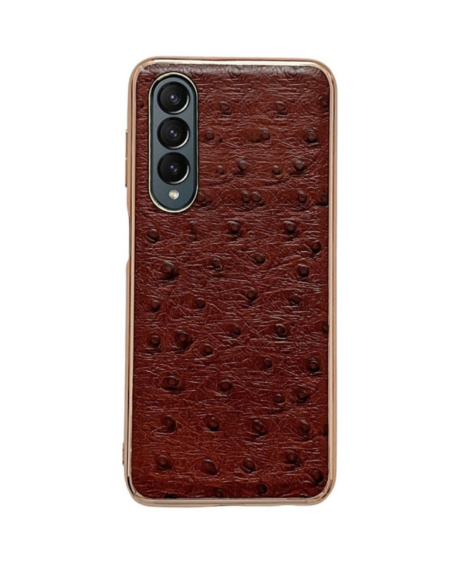 Coque Samsung Galaxy Z Fold 4 Cuir Effet Peau D'Autruche