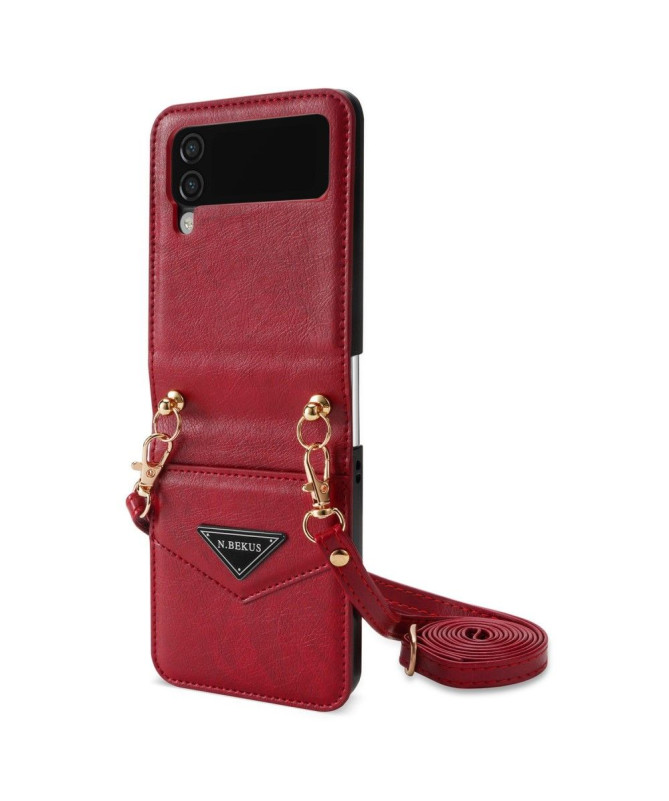 Coque Samsung Galaxy Z Flip 4 N.BEKUS Porte-Carte à Sangle