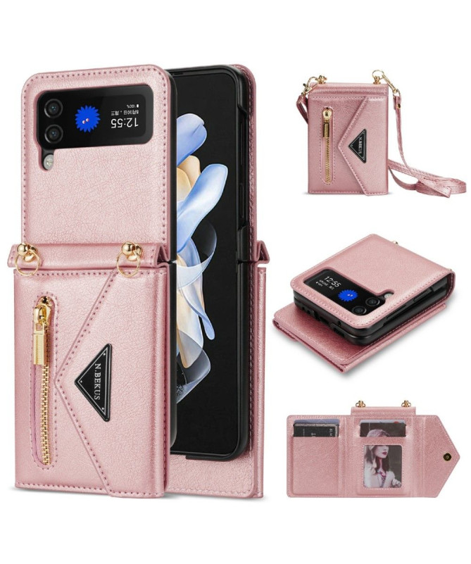 Housse Portefeuille Samsung Galaxy Z Flip 4 N.BEKUS à Sangle