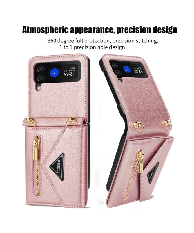 Housse Portefeuille Samsung Galaxy Z Flip 4 N.BEKUS à Sangle