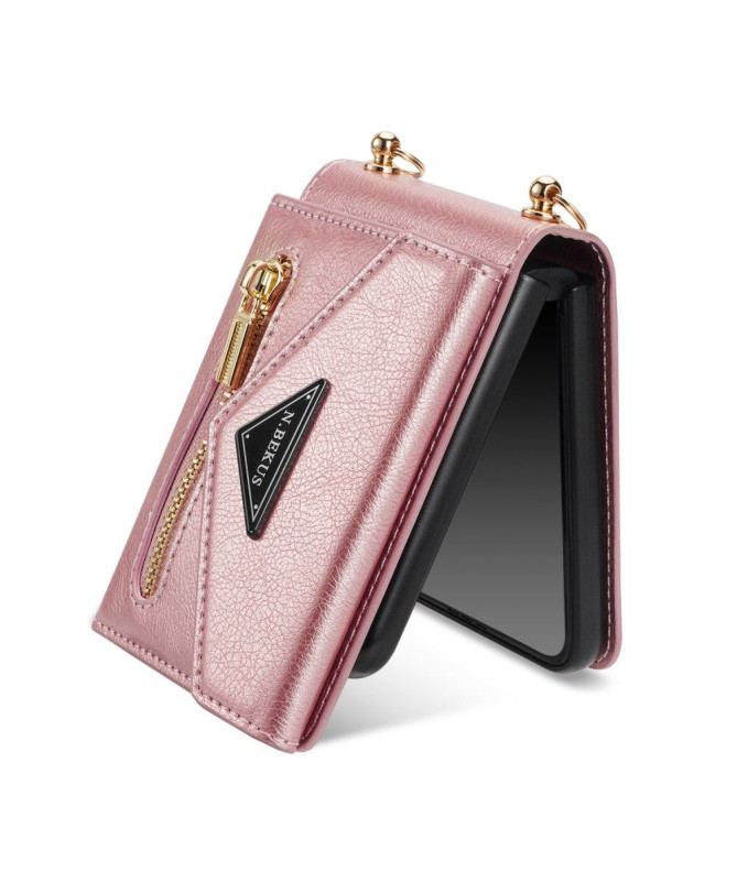 Housse Portefeuille Samsung Galaxy Z Flip 4 N.BEKUS à Sangle