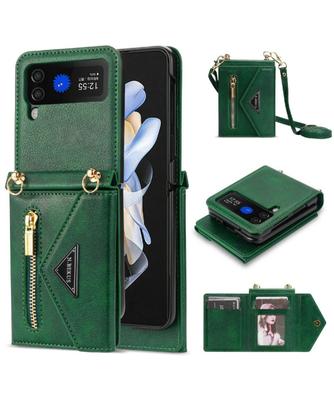 Housse Portefeuille Samsung Galaxy Z Flip 4 N.BEKUS à Sangle