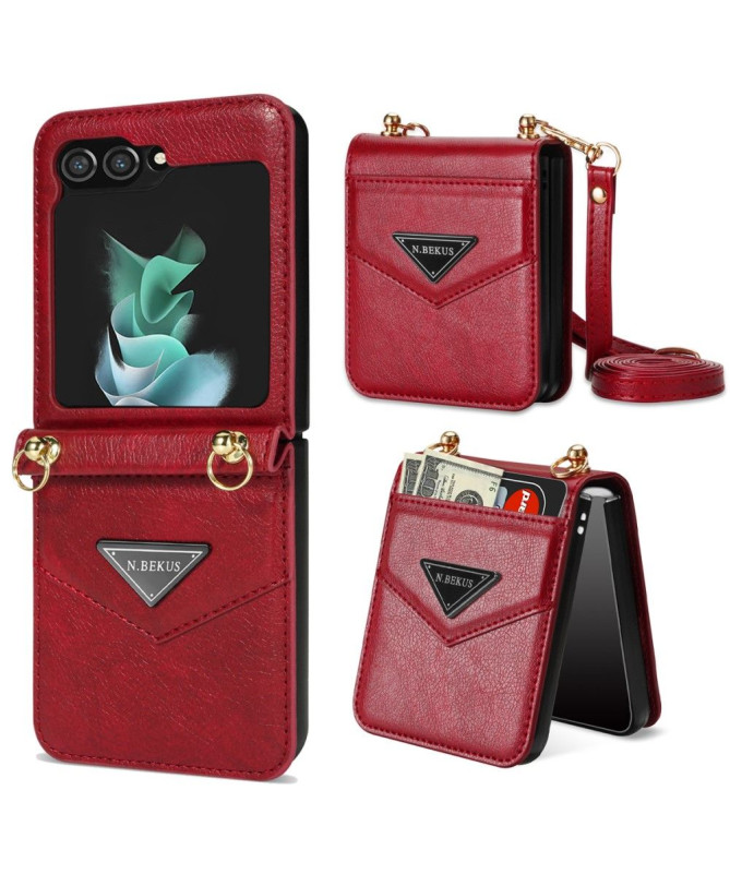 Housse Portefeuille Samsung Galaxy Z Flip 5 N.BEKUS à Sangle