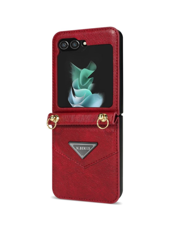 Housse Portefeuille Samsung Galaxy Z Flip 5 N.BEKUS à Sangle